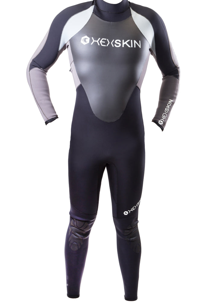 Hexskin Black Bull Surf Wetsuit Back Zip 3MM Fullsuit - Hexskin