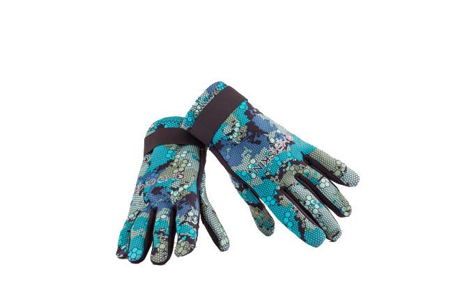 Camouflage Deep Blue Camo Spearfishing Diving Gloves
