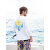 getting ready to fish with performance fishing shirt